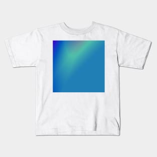 blue green texture abstract design Kids T-Shirt